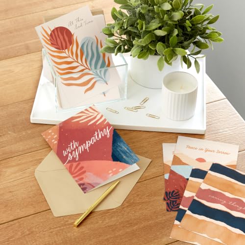 Hallmark Sympathy Cards with Envelopes, 16-Pack – Painted Palms