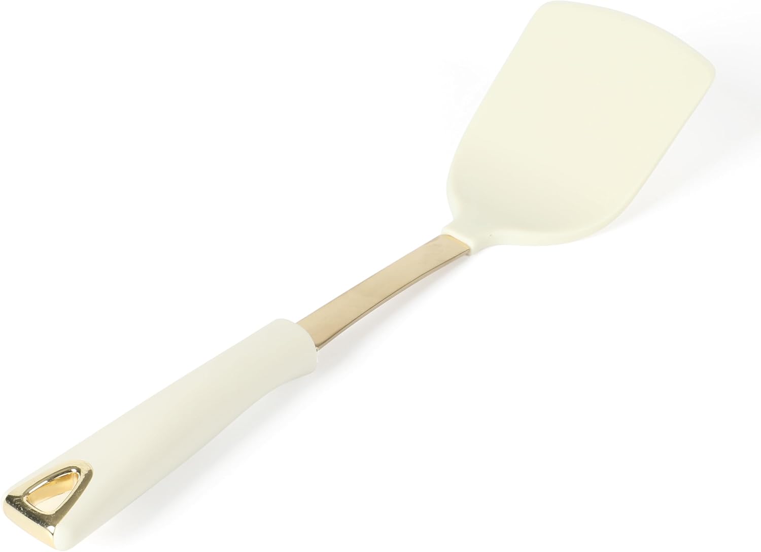 Martha Stewart Lockton 5-Piece Kitchen Tool Set - Durable Stainless Steel & Nylon Utensils with Linen Handles and Gold Accents