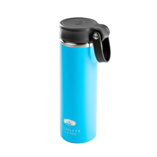 GSI Outdoors, MicroLite Twist 500 17 fl.oz. Vacuum Insulated Stainless Steel Water Bottle, Bonnie Blue