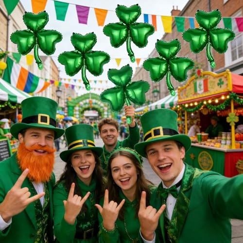 St. Patrick's Day Gold Letter Balloons & Irish Party Decoration Set