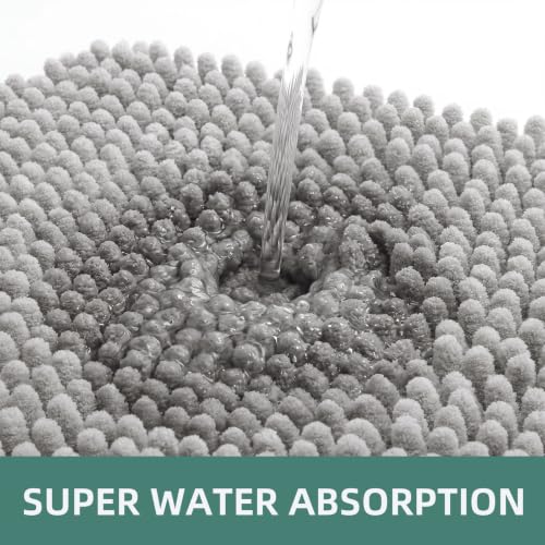 AceSoul Chenille Bath Rug 29.5x19.5 - Soft, Absorbent & Quick Dry