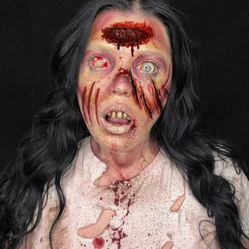 Halloween Temporary Scar Tattoos - 30 Sheets Realistic Waterproof Fake Wounds