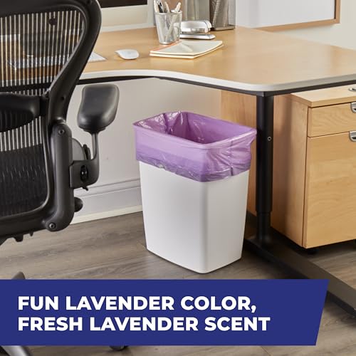 Hefty 8 Gallon Purple Garbage Bags with Lavender Scent - 20 Count