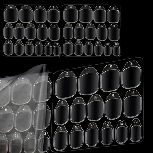YANTAISIYU 300pcs Nail Adhesive Tabs 15 Sizes Press On Nails Jelly Glue
