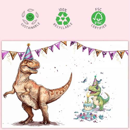 Cute Tyrannosaurus Birthday Card for Kids - Fun Dino Design