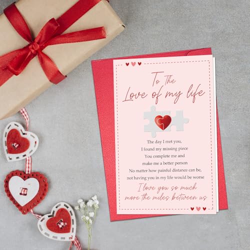 RollupJoy Long Distance Love Greeting Card for Couples
