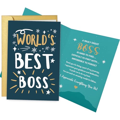 Boss's Day Greeting Card - World's Best Boss Thank You Card