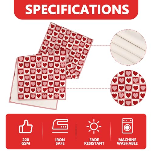 Valentine's Day Table Runner - Red Pink Love Hearts 13x72 Inch