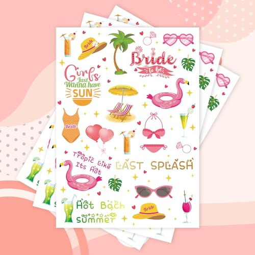 Bachelorette Party Temporary Tattoos - 75 Styles Summer Pool Party Favors