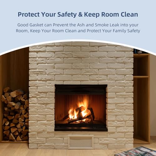 BSTFLEX Self-Adhesive Graphite Fiberglass Gasket Tape 5/8" x 1/8" for Wood Stove & Fireplace