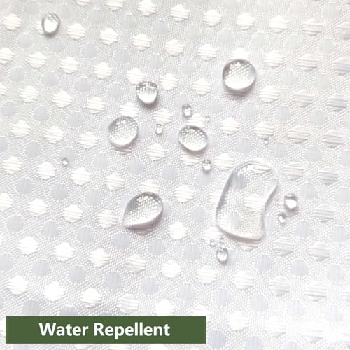 Ezcint Waffle Weave Shower Curtain, Waterproof Fabric, 72x72 Inch, White