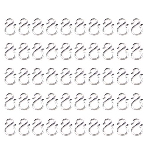 50PCS 1.7 Inch Clear Plastic Punch Bowl Cup Hooks - Non-Scratch Hangers for Dinnerware
