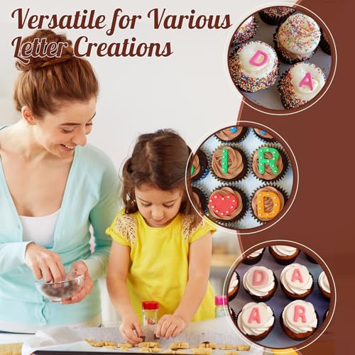 HKNMTT Mini Letter Silicone Molds for Cake & Chocolate Decorating - 2PCS