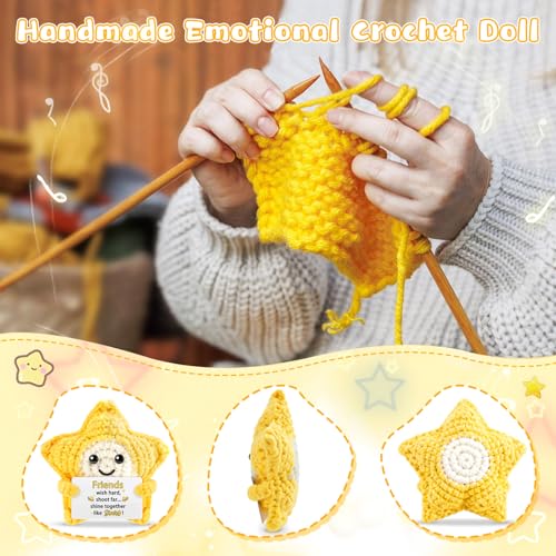 Handmade Yellow Star Gift for Best Friends - Emotional Crochet Keepsake