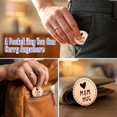 Rose Gold Pocket Hug Keepsake from Mom for Daughter or Son, Personal Gift