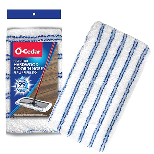 O-Cedar Microfiber Mop Refill for Hardwood Floors – Washable & Reusable