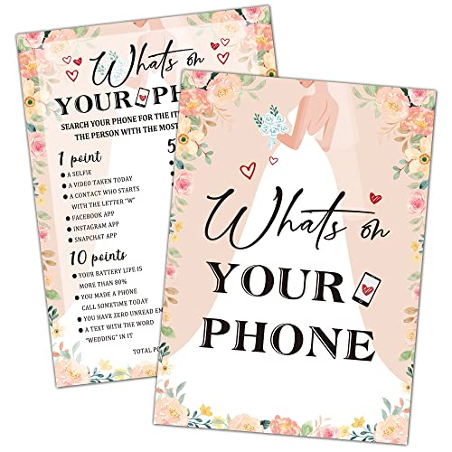Bridal Shower Game Cards - Blush Pink Boho Floral 30 Pack