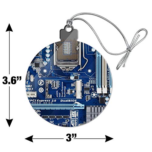 Computer Motherboard Processor CPU Acrylic Christmas Tree Ornament - Holiday Decor