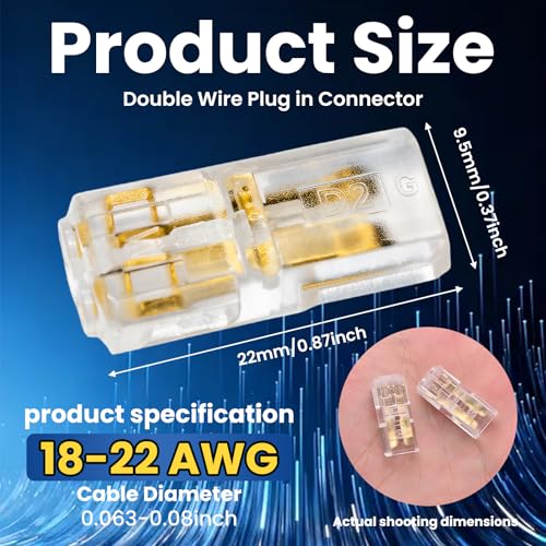 30PCS LED Light Strip Connectors with Pliers - 2 Pin Quick Disconnect