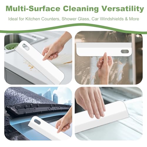 Mini Silicone Squeegee for Kitchen, Bathroom, Car Windows - 8.6in