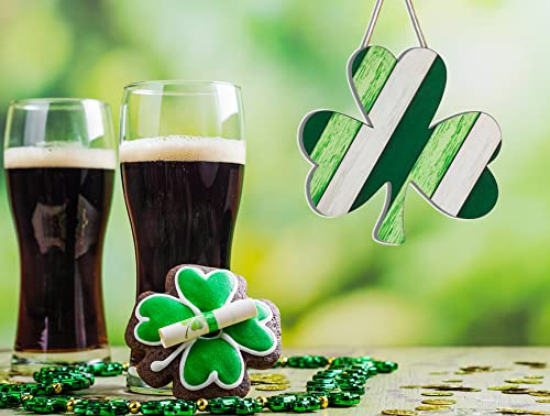 St Patrick's Day Shamrock Wooden Hanging Sign - 11.2 Inch Decor