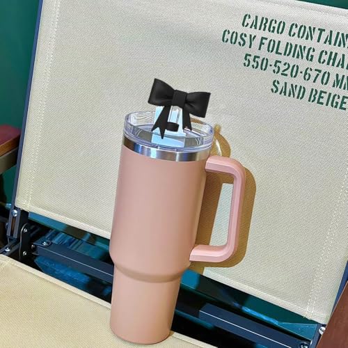 HIUSITY Silicone Straw Covers for Stanley Cup 40oz - 10mm Dust-Proof Toppers
