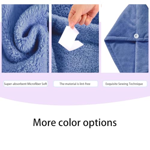 Microfiber Hair Drying Towel Wrap - Quick-Dry Turban for Wet Hair