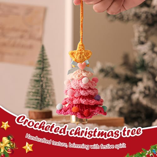 Handmade Crochet Christmas Tree Ornament with Bell - Festive Holiday Decor