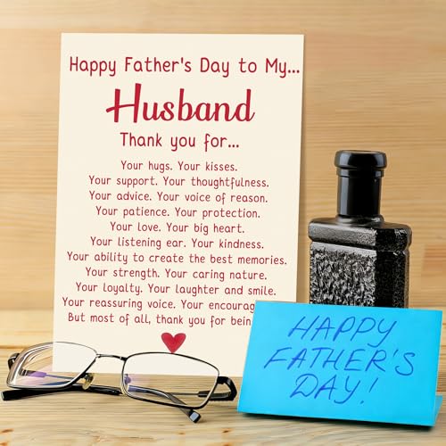 Sweet Father's Day Card for Husband - Unique Gift Idea