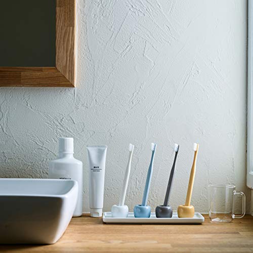 MUJI White Porcelain Toothbrush Stand - Compact Design