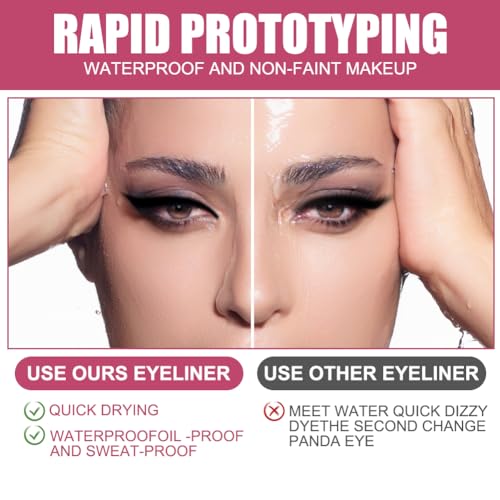 AOMIG Waterproof Liquid Eyeliner Pen, Long Lasting Smudge Proof Black