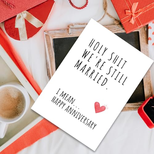 Funny Anniversary Card for Husband or Wife - Snarky Greeting Card