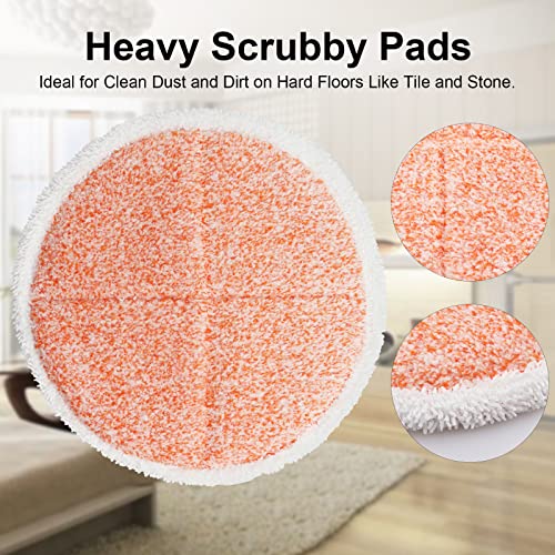 GreeSuit Electric Mop Pads - 7.28in Round Heavy Scrub Pads (4 Pack)