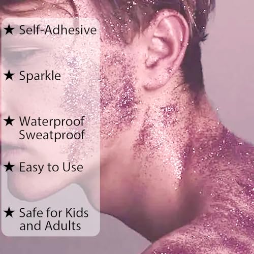 Mysense Pink Body Glitter Gel 30g - Chunky Festival & Concert Makeup
