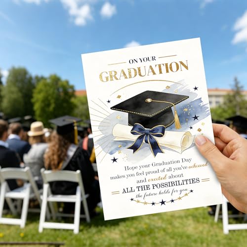 FANCYLUCKY Graduation Card - Motivational Congratulations Gift (Model 474)