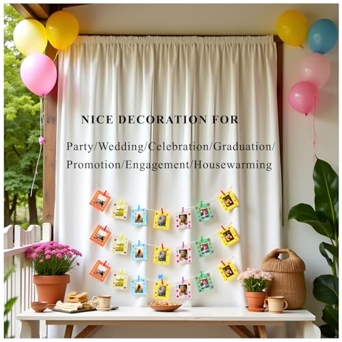 30pcs Paper Hanging Photo Frames for 2x3 Instax Mini Film with Clips