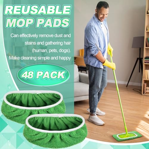 Nuogo 8-Pack Mop Pads for Swiffer Mops - Reusable Wet & Dry Cleaning