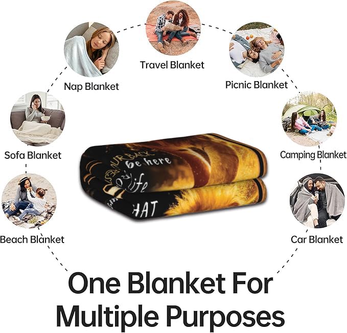 Adult Son Gift Blanket from Mom Dad 50x60 Black - Birthday, Graduation, Holiday