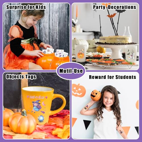 Leesgel Glitter Halloween Temporary Tattoos 15-Piece Party Favors