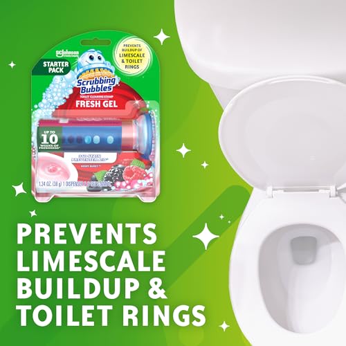 Scrubbing Bubbles Fresh Gel Toilet Bowl Cleaning Stamps - Berry Burst, 6 Count