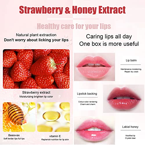 Hydrating Sleeping Lip Mask and Balm 4-Pack with Honey Pot Design