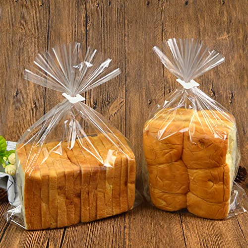 100 Reusable Plastic Bread Bag Clips - Keep Food Fresh 7/8"