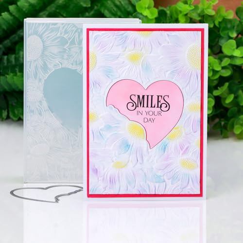 BAOFALI 3D Heart Leaves Embossing Folder for Card Making and Crafts