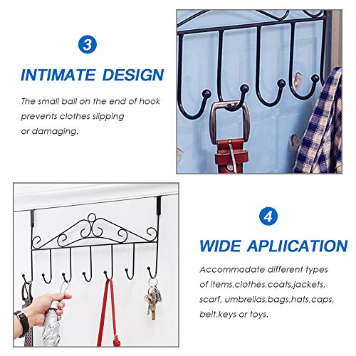 Heavy-Duty Over Door Hooks Organizer with 7 Anti-Rust Hooks