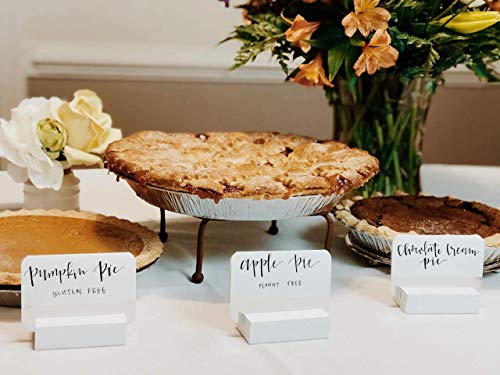 Solid Wood Place Card Holders Set of 8 for Weddings & Events