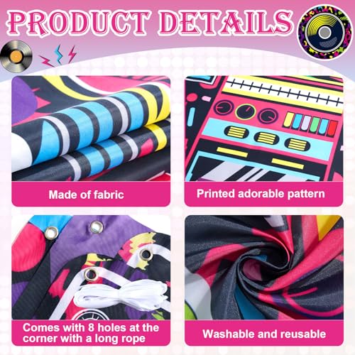 Neon Radio Boombox Photo Booth Prop - 80s & 90s Party Decoration