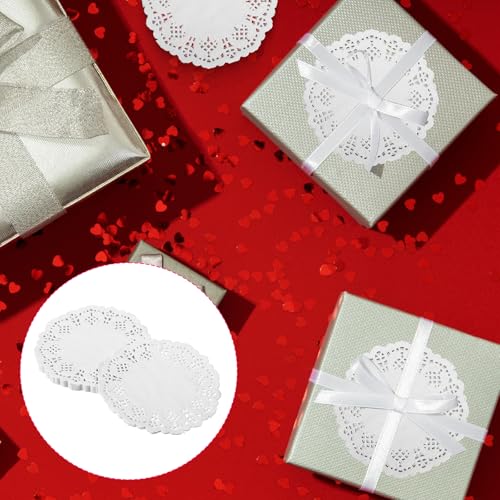 200 Pcs 3.5-Inch Lace Paper Doilies - Elegant Disposable Table Decor