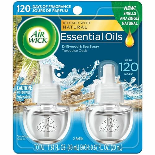 Air Wick Scented Oil Refills, Turquoise Oasis, 2 Count Plug-In Air Freshener