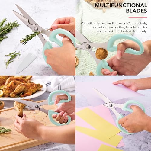 KitchenAid Classic 2-Piece Spearmint Kitchen Shear Set with Blade Sheath