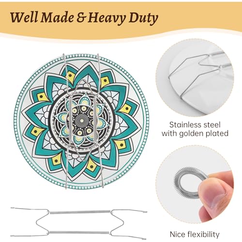 5 Pack Silver Plate Hangers for 6-8 Inch Wall Art Display
